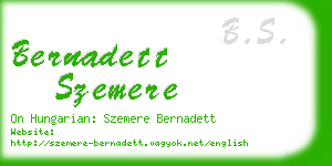 bernadett szemere business card